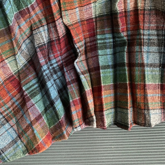 Sz S Vintage 70s Pleated Plaid Skirt - Picture 9 of 14
